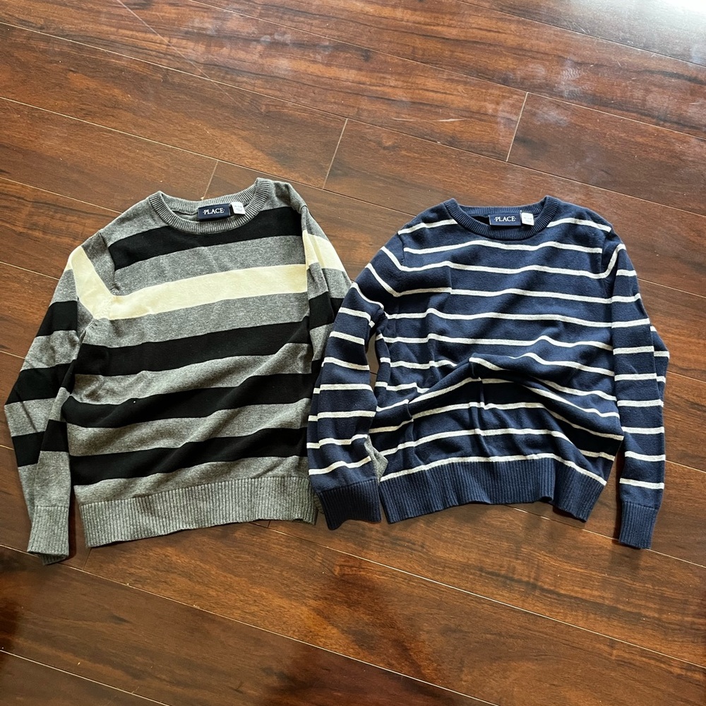 EUC -  Children's Place - Lot of 2 - Striped Sweaters - Boys M (7/8)